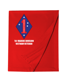 1st Marine Division "Vietnam" Embroidered Dryblend Stadium Blanket