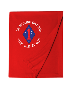 1st Marine Division "Old Breed"-C- Embroidered Dryblend Stadium Blanket