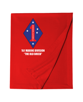 1st Marine Division "Old Breed" Embroidered Dryblend Stadium Blanket