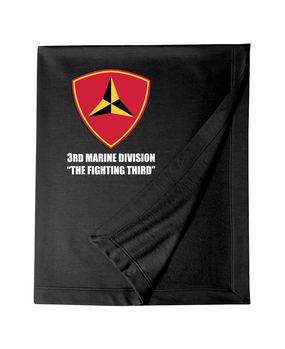 3rd Marine Division "Fighting Third"   Embroidered Dryblend Stadium Blanket
