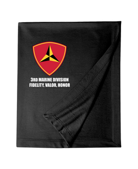 3rd Marine Division "Honor"  Embroidered Dryblend Stadium Blanket