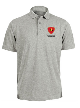 3rd Marine Division "Vietnam" Embroidered Moisture Wick Polo Shirt