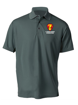 7th Marine Regiment "Vietnam" Embroidered Moisture Wick Polo Shirt