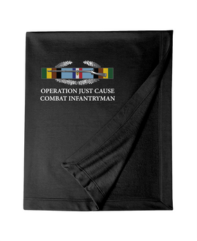 Operation Just Cause (A)  "CIB" Embroidered Dryblend Stadium Blanket