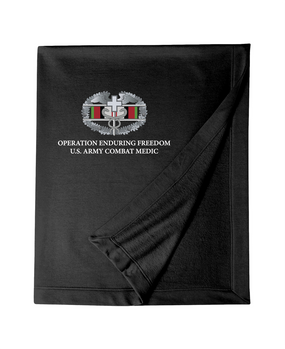 OEF Combat Medical Badge Embroidered Dryblend Stadium Blanket