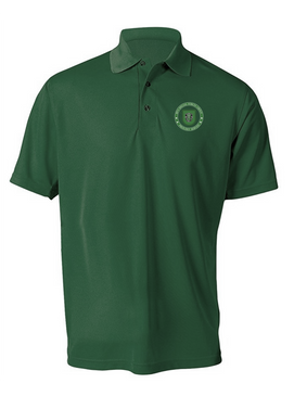 10th Special Forces Group "Proudly Served"  Embroidered Moisture Wick Polo Shirt