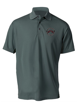 1-75th Ranger Battalion "Proudly Served"  Embroidered Moisture Wick Polo Shirt