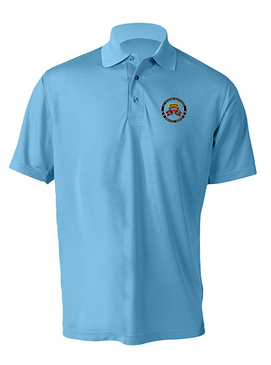 1-75th Ranger Battalion (Original Scroll-Tab)  "Proudly Served"  Embroidered Moisture Wick Polo Shirt