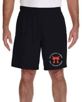 187th Regimental Combat Team-Torri- Embroidered Gym Shorts