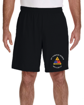 3rd Armored Division Embroidered Gym Shorts