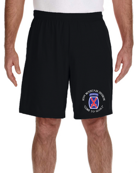 10th Mountain Division Embroidered Gym Shorts