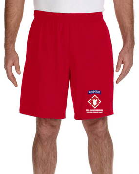 20th Engineer Brigade (Airborne) Embroidered Gym Shorts