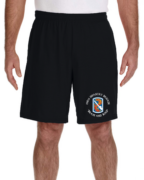 198th Infantry Brigade Embroidered Gym Shorts