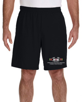 Operation Enduring Freedom -CIB Embroidered Gym Shorts