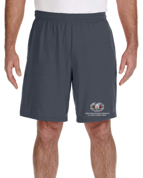 Operation Enduring Freedom-CMB- Embroidered Gym Shorts