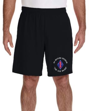 1st Marine Division Embroidered Gym Shorts