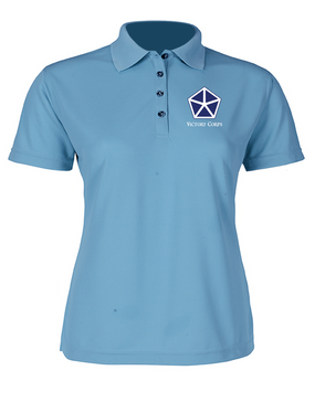 V Corps Ladies Embroidered Moisture Wick Polo Shirt