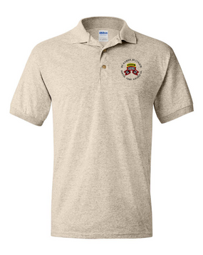 1-75th Ranger Battalion-Original Scroll-Tab Embroidered Cotton Polo Shirt