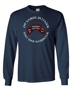 2-75th Ranger Battalion-Original Scroll Long-Sleeve Cotton T-Shirt-FF