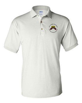 2-75th Ranger Battalion-Tab Embroidered Cotton Polo Shirt