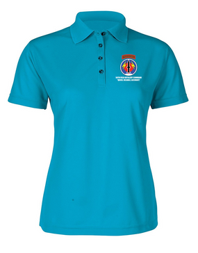 56th Field Artillery Command Ladies Embroidered Moisture Wick Polo Shirt