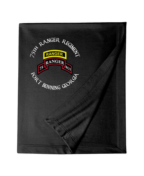 75th Ranger Regiment-Tab Embroidered Dryblend Stadium Blanket (B)