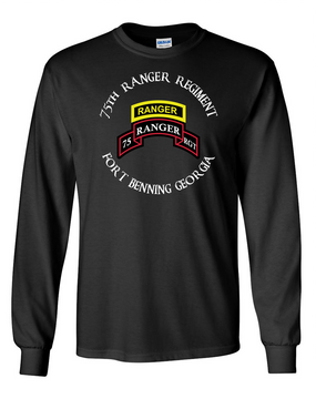 75th Ranger Regiment-Tab- Long-Sleeve Cotton T-Shirt (B)(FF)