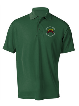 75th Ranger Regiment-Tab-Embroidered Moisture Wick Polo Shirt (B)