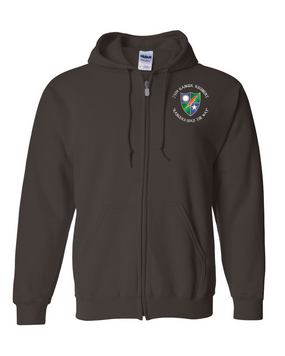75th Ranger Regiment Embroidered Hooded Sweatshirt with Zipper (A)