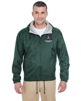 3rd Army "Patton's Own" Embroidered Fleece-Lined Hooded Jacket (L) 