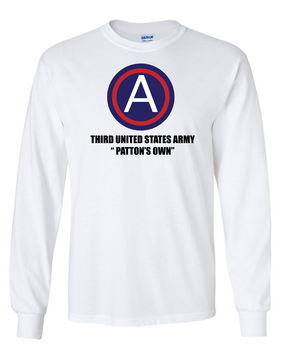 3rd Army "Patton's Own" Long-Sleeve Cotton T-Shirt (L)(FF)