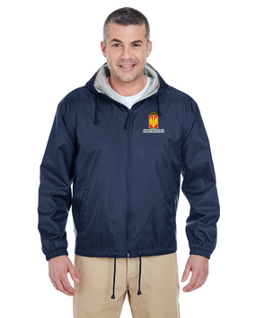 18th Field Artillery (Airborne) Embroidered Fleece-Lined Hooded Jacket 