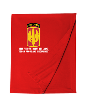 18th Field Artillery (Airborne) Embroidered Dryblend Stadium Blanket