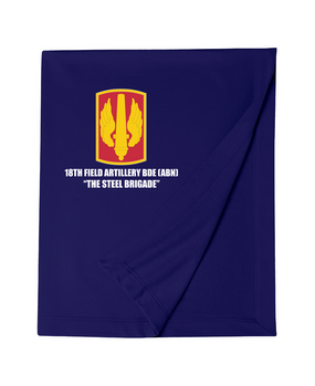 18th Field Artillery Embroidered Dryblend Stadium Blanket  (Steel)