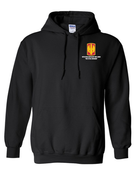 18th Field Artillery  Embroidered Hooded Sweatshirt  (STEEL)