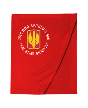 18th Field Artillery Embroidered Dryblend Stadium Blanket  (Steel)(C)