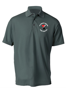 7th Infantry Division "Bayonet"  Embroidered Moisture Wick Polo Shirt (C)