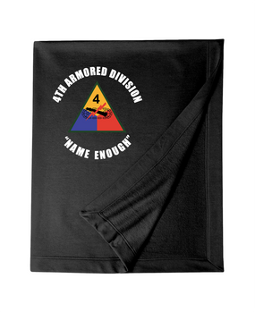 4th Armored Division Embroidered Dryblend Stadium Blanket  (C)