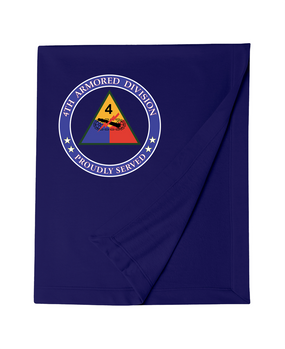 4th Armored Division Embroidered Dryblend Stadium Blanket  (PROUD)