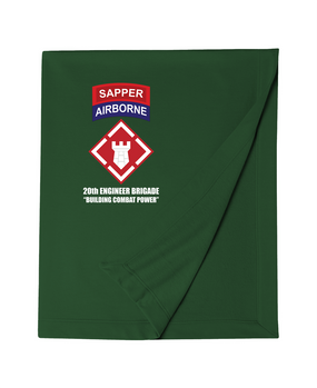 20th Engineer (Airborne)  "Sapper" Embroidered Dryblend Stadium Blanket