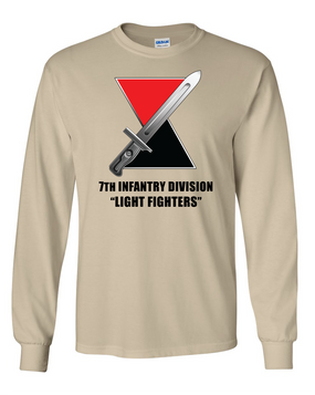 7th Infantry Division "Bayonet"   Long-Sleeve Cotton T-Shirt (L)(FF)