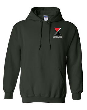 7th Infantry Division "Deadly"  Embroidered Hooded Sweatshirt