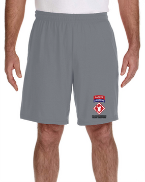 20th Engineers (Airborne) "Sapper"  Embroidered Gym Shorts