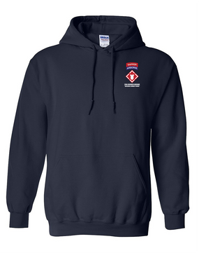 20th Engineers (Airborne) "Sapper"  Embroidered Hooded Sweatshirt