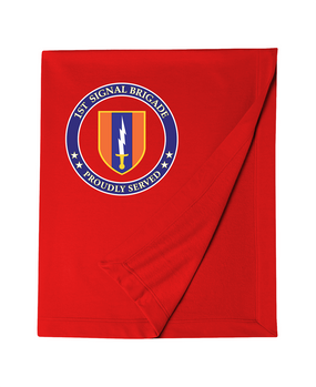 1st Signal Brigade Embroidered Dryblend Stadium Blanket -Proud