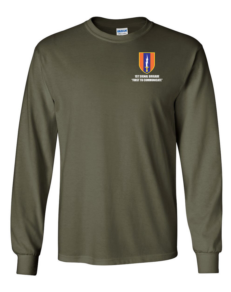 1st Signal Brigade Long-Sleeve Cotton T-Shirt