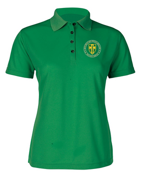 18th Military Police Brigade Ladies Embroidered Moisture Wick Polo Shirt -Proud