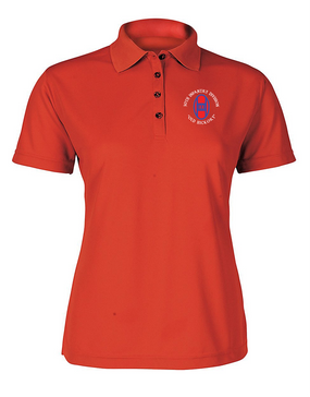 30th Infantry Division Ladies Embroidered Moisture Wick Polo Shirt (C)