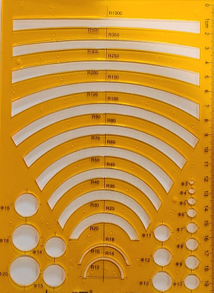 Protractor
Draw, measure, control
the sink radius of your counter tops
