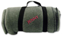 Personalized polar fleece blanket embroidered with recipients name 
